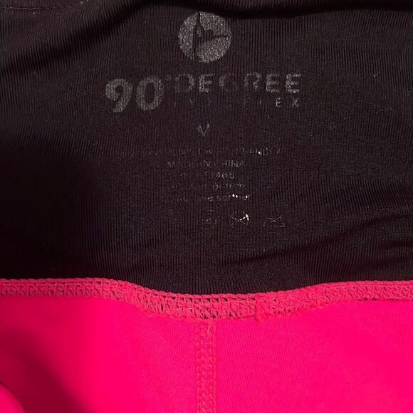 90 Degree By Reflex Women's Pink Hi Rise Work Out Leggings - Picture 5 of 5